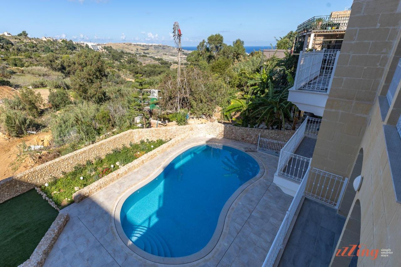 Gozo - Apartment With Stunning Views & Shared Pool Xagħra Eksteriør bilde