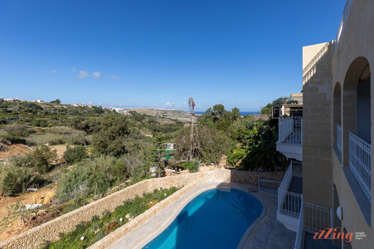 Gozo - Apartment With Stunning Views & Shared Pool Xagħra Eksteriør bilde